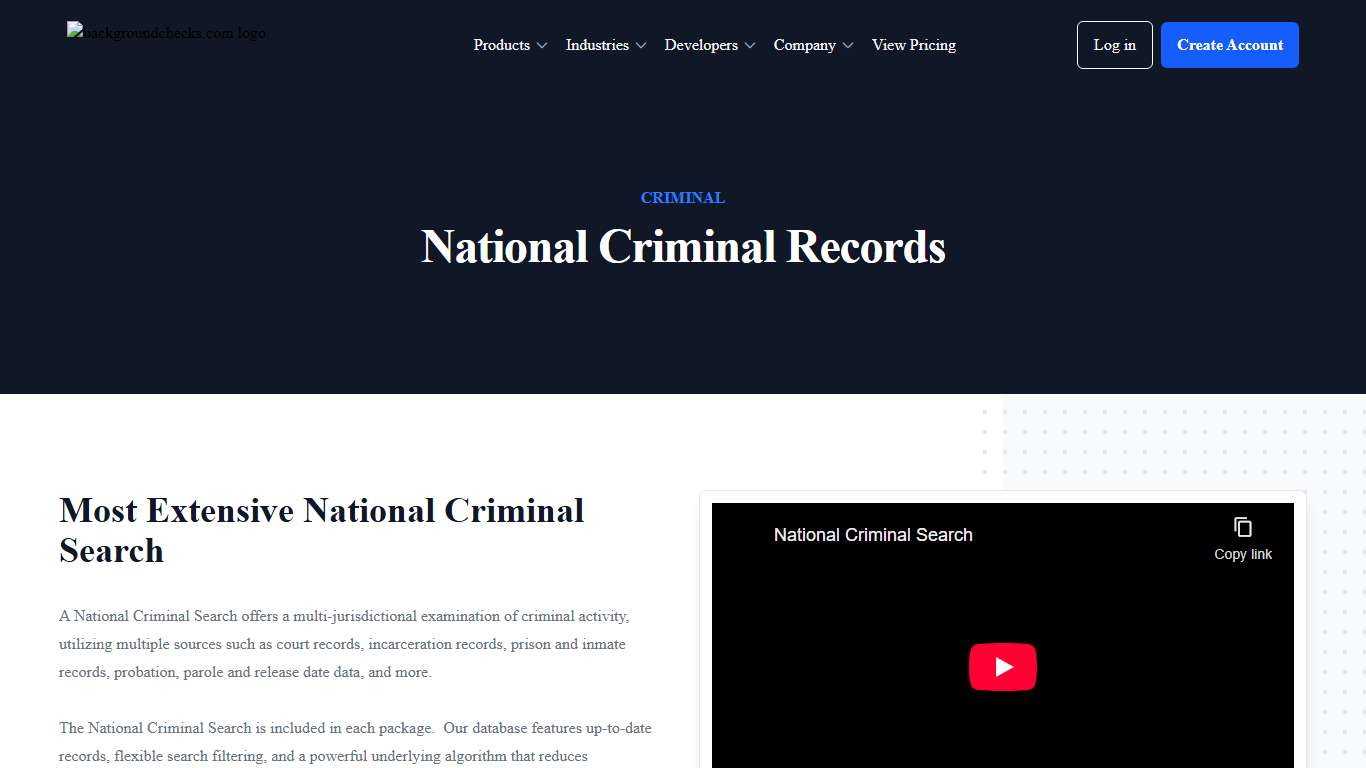 National Criminal Records | BackgroundChecks.com